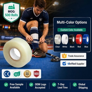 Cinta Adhesiva Transparente de PVC para Hockey, 25mm x 25M, Impermeable, para Protección de <span class=keywords><strong>Espinilleras</strong></span> en Fútbol, Hockey sobre Hielo y Rugby - Product Image 1