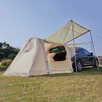 Logotipo personalizado, gran espacio, viaje familiar, vehículo inflable, portón trasero, carpas traseras, puerta trasera, toldo de sombra, SUV, tiendas de campaña para coche para acampar