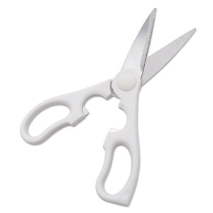 Kitchen Scissors Stainless Steel White Straight Head Multi Purpose For Home Use - Product Image 1