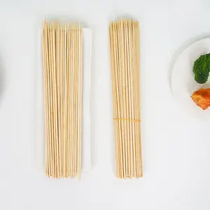 2024 Newest Wholesale 2.5mm Thin Bamboo Sticks Bbq Skewers Round Bamboo Sticks