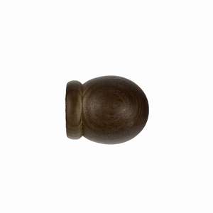 IDEAS WOOD LINE - SET DI 2 terminali per tende a sfera, colore noce - Product Image 1