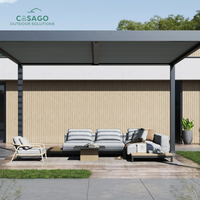Pergola à lames orientables en aluminium réglable pour maison, solution d'ombrage extérieur personnalisable