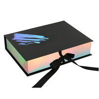 Emballage de cheveux de luxe avec logo personnalisé boîte à perruque boîte-cadeau pour perruque avec ruban boîte magnétique