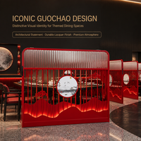 Cloison décorative en fer forgé pour restaurant, écran de séparation pour salle privée, clôture étanche, grille de barbecue et de fondue personnalisée style Art Déco
