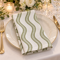 Faible MOQ, Vente en Gros de Sets de Table Personnalisés Imprimés, Nappes Réutilisables en Polyester, Serviettes de Table en Tissu pour Hôtels et Événements de Mariage