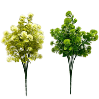 35cm Artificielle En Plastique Vert Fleurs Arbustes Bouquets pour La Décoration De La Maison Graduation Noël Nouvel An Thanksgiving