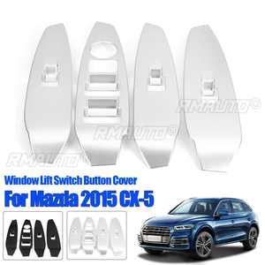 Cubiertas Decorativas para Botones de Elevación de Ventanas Laterales de Coche, ABS, 4 Piezas, Aptas para Mazda CX-5 2015 - Product Image 1