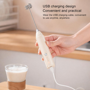 Batidora de Huevos Inalámbrica Recargable, Portátil, de Acero Inoxidable, Mini Batidora Eléctrica para Leche, Espumador de Leche para Café - Product Image 1