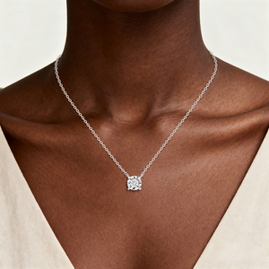 0.5ct 1ct 2ct 3ct लैब डायमंड 10k 14k 18k ठोस सोने के cvd Hft राउंड पेलेंट डीफ वीव बनाम क्लैव इजी प्रमाणपत्र हीरा हार - Product Image 5