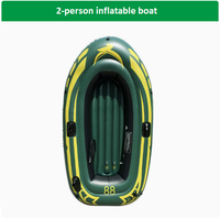 Bateau pneumatique en caoutchouc épaissi résistant à l'usure, bateau de pêche gonflable pour 2/3/4/5/6 personnes