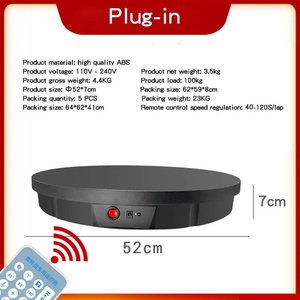 Белый Электрический вращающийся поворотный стол с дистанционным управлением 100 кг нагрузки 30 см круглый дисплей вращающийся стенд - Product Image 3