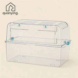 Cage à hamster en plastique Quanying Pet Green Amber 67 cm - Base extra profonde de 17,5 cm pour un litière épaisse - Vue panoramique, habitat clair - Product Image 1