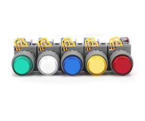 Interruptor de botón LED de alta resistencia con bloqueo y reinicio automático LAY6H-10D 22mm Rojo Verde para arranque puntual 10A 250V LAY6H- - Product Image 3