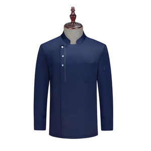 Nouvelle <span class=keywords><strong>veste</strong></span> <span class=keywords><strong>de</strong></span> chef rouge à manches longues personnalisée et bon marché Manteau <span class=keywords><strong>de</strong></span> chef pour hommes Designs Executive Pizza Sushi Kitchen Chef Uniform - Product Image 2