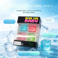 Bonbons de décompression marbrés identiques à la marque, en stock, 4-en-1, petits carrés, jouet scintillant anti-stress