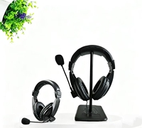 Casque filaire supra-auriculaire réglable pleine taille avec appels HD, finition piano, respectueux de la peau, pour PC, téléphone, jeux et usage quotidien