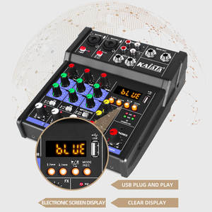 G4- 6 Mezclador de audio portátil de 4 canales Karaoke en casa Mezcla de sonido Mezclador de audio de computadora - Product Image 3