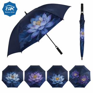 Custom Printed Golf <b>Umbrella</b> Large <b>Windproof</b> Automatic Open UV Protection Double Canopy Promotional <b>Umbrella</b> Wholesale - Product Image 1