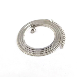 써지컬 스틸 헤링본 체인 PVD 골드 도금 스네이크 본 초커 목걸이 남녀공용 - Product Image 6