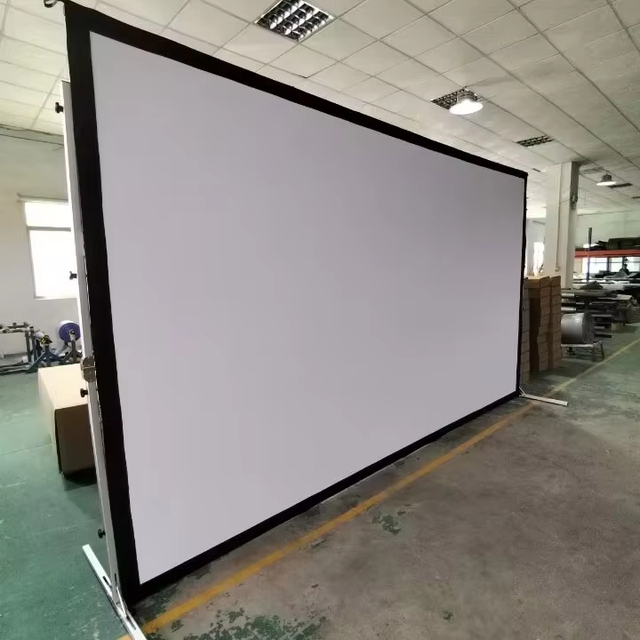 TELON 60-400" Outdoor Portable Dual Sided Projection Screen with Foldable Frame Flight Case Fast Fold Projector Screen