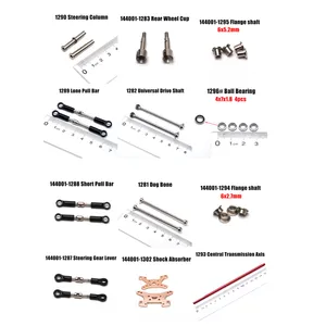 WLtoys 1/14 — pièces de rechange de voiture RC 144001, pièces originales 1279-1302, composant de carrosserie à ressort, en os de chien, barre de traction à arbre croisé