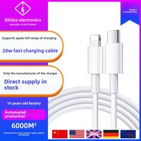 Câble de données PD Fast Charging 20W Type-C pour iPhone TPE Jacket 5A Compatible avec les appareils Apple pour les écouteurs