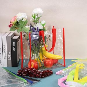 Multifunction Custom Logo Bulk Stadium Approved Clear <b>Tote</b> Bags Large Clear <b>Plastic</b> <b>Tote</b> Bag with Handles for Work Sports - Product Image 6