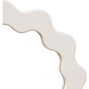 PARISLOFT Miroir mural ovale ondulé avec cadre en bois 43,3 x 21,6 pouces, miroir décoratif moderne pour salon, chambre à coucher, salle de bain, entrée - Product Image 3