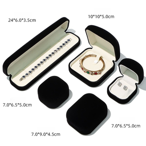 Custom High grade flannelette jewelry box sea ring earrings pendant bracelet chain exquisite display gift box - Product Image 6