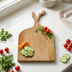 Modern Design Natural Acacia Wood Eco-Friendly Durable Lightweight Chopping Board <b>Leaf</b> Handle for Home Kitchen Meat Vegetable - Product Image 1