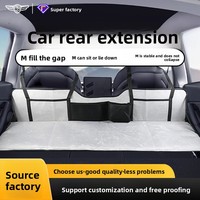 Plateau d'extension de voiture en chenille, lit pliant universel pour sièges arrière de berline et SUV, lit de voyage pliable sans gonflage pour camping, extensible en longueur