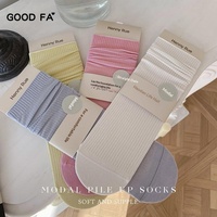 Chaussettes fines mi-mollet GOODFA pour femmes, en modal Lenzing, douces et lisses, jacquard, sans couture, pour l'été