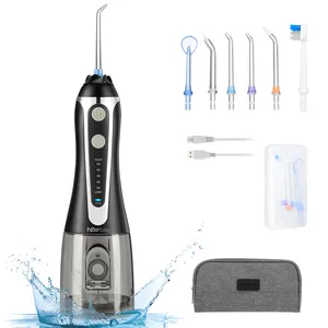 Pabrik penjualan terlaris flosser air tanpa kabel dengan 300ml tangki air dan 5 mode tekanan grosir OEM