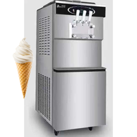 Machine à glace molle automatique de comptoir robuste, compatible avec le sirop et la poudre de crème glacée, nouvelle pour les usages commerciaux à fort volume