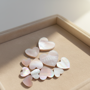 Gema suelta natural de nácar rosa personalizada, proveedor de gemas premium, diseño personalizado, gema de alta calidad con reverso plano - Product Image 1