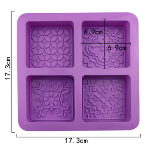 Hoa khuôn mẫu chất lượng cao cấp thực phẩm Silicone vuông bánh trung thu Mousse sô cô la xà phòng khuôn mẫu cho bánh trang trí - Product Image 6