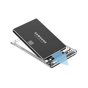 2.5 Inch USB 3.0 <b>External</b> Hard <b>Drive</b> Enclosure Transparent Plastic Case With Led Light For Sata Hdd <b>SSD</b> - Product Image 4