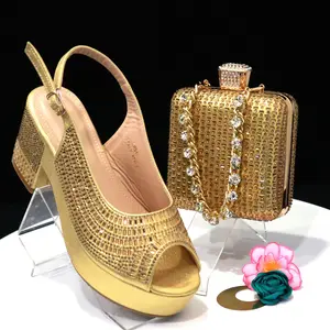 African Italian Luxury Fashion Ladies Party Set Of Shoes Women Any Bags Snd And Matching Bag