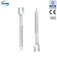 Pieux hélicoïdaux galvanisés à chaud YH 2200mm en acier Q355B EN1090 EXC2, 250N, durée de vie 15 ans, revêtement en zinc >85m pour