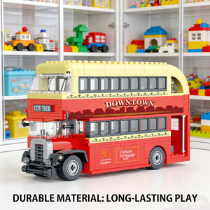 Lucky Toys Hot Selling Building Block Tourist Bus Educational Toys Safe&amp;<strong>Study</strong> Set Durable Environmental <strong>Materials</strong> - Product Image 2