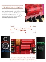 Gertsound AD112-a Répartiteur de fréquence audio 2 voies en cuivre 6,5-8 pouces 300W pour haut-parleurs 4/8 pouces Accessoires