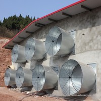 Équipement de ventilation et de refroidissement pour élevages de volailles, ventilateur conique papillon de 50 pouces