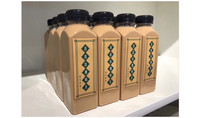Bouteilles carrées PET avec bouchon à vis lisse français 60ml 120ml 250ml 350ml 500ml 1000ml tailles pour les entreprises de jus