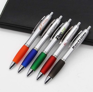 定制环保银色促销礼品圆珠笔屏幕紫外数字热转印蓝黑墨水塑料笔 - Product Image 2