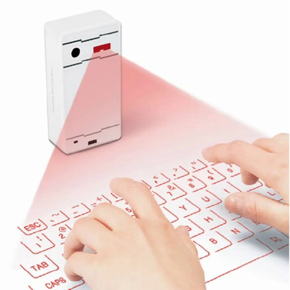Bilgisayar aksesuarları yenilik sanal projeksiyon BT kablosuz kablosuz lazer oyun klavye için dizüstü Iphone Ipad