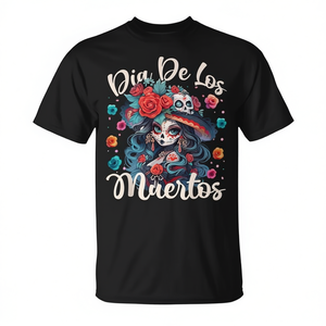 Camiseta mexicana del Día de Muertos La Catrina para mujeres y hombres, camiseta unisex - Product Image 2