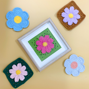 Kit de <span class=keywords><strong>crochet</strong></span> pour débutants, kit de démarrage <span class=keywords><strong>Granny</strong></span> Square avec tutoriels vidéo étape par étape pour adultes, décoration de la maison - Product Image 6