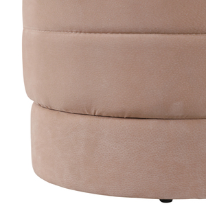 Pouf Rotondo in Camoscio, Sgabello Contemporaneo Poggiapiedi per Soggiorno, Arredamento Casa, Sedia da Toeletta - Product Image 5