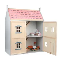 Über jedem Familien spielzeug Holz Mini-Möbel so tun, als würden sie Puppenhaus für Mädchen spielen