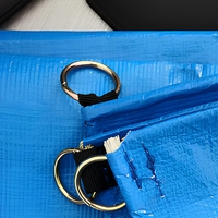 Bâche en polyéthylène tissé bleue avec œillets métalliques pour camions, navires et usage agricole